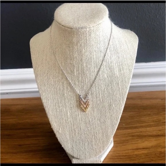 Touchstone Crystal Triple V necklace NWOT - Picture 3 of 4